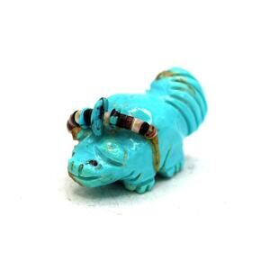 Carved Turquoise Porcupine Fetish Figurine